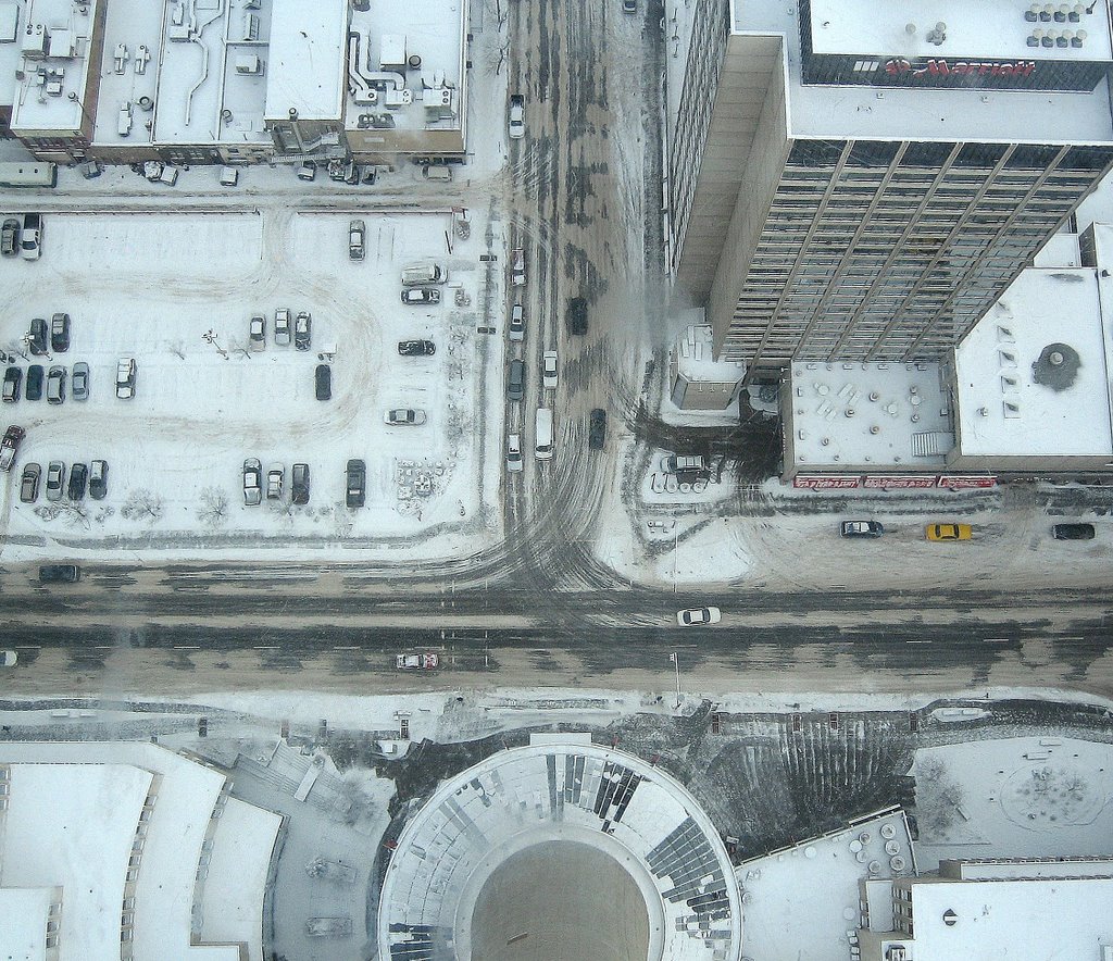 9th ave. through the glass floor. Calgary, Canada (feb. 07)