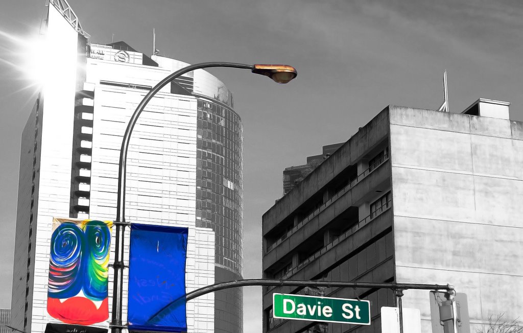 Burrard St at Davie St