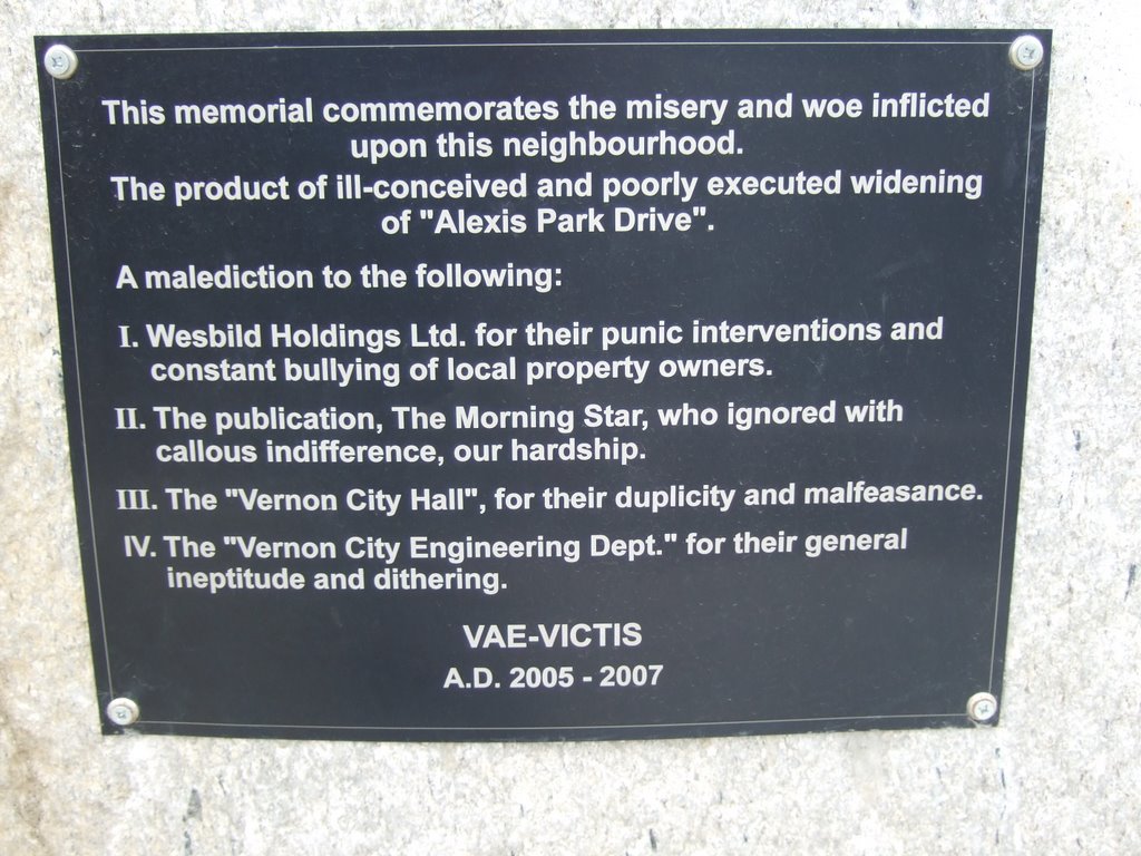 Alexis Park Drive Memorial at "Toad Hall"