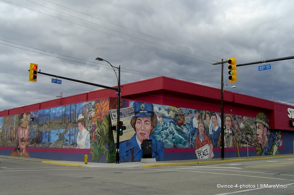 CANADA, BRITISH COLUMBIA - Just enjoy the famous murals of Vernon at the Okanagans Premier Art Walk -The World Wars-