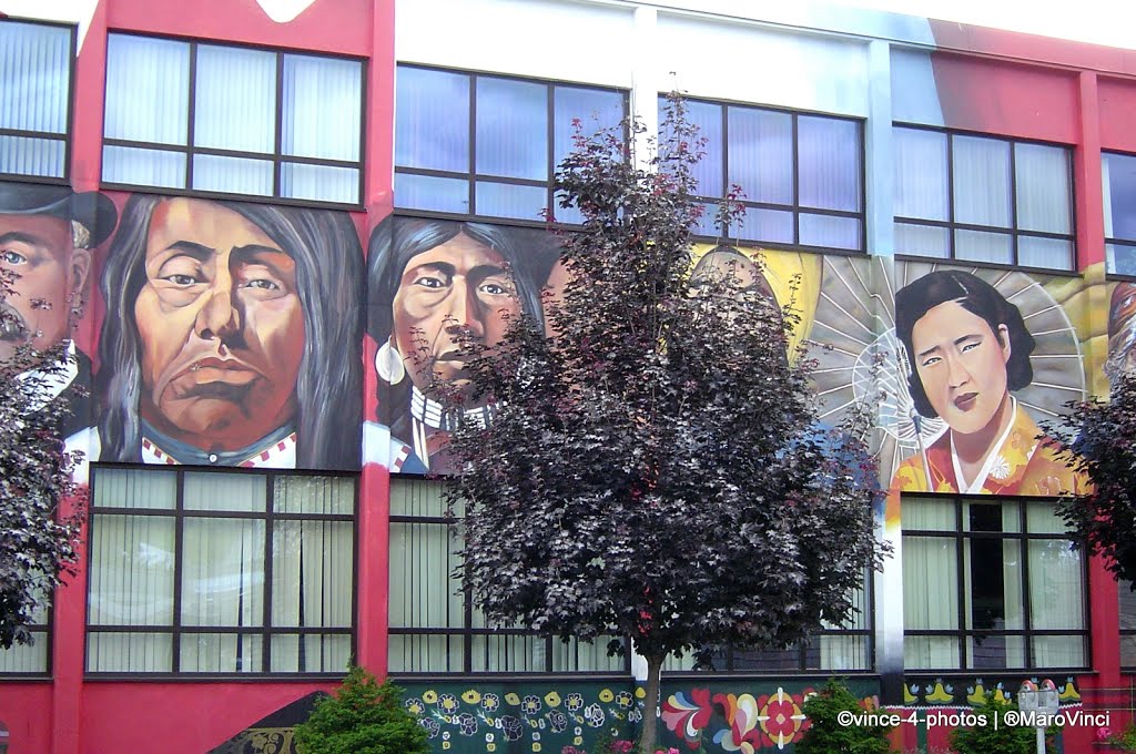 CANADA, BRITISH COLUMBIA - Just enjoy the famous murals of Vernon at the Okanagans Premier Art Walk -Multiculturalism