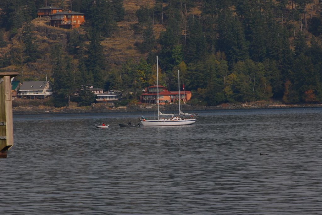 Dinghy Towing a Sailboat