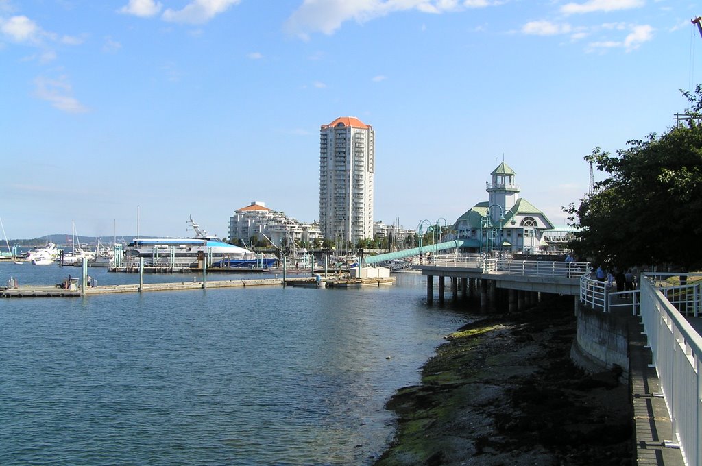 View along the waterfront toward downtown Nanaimo