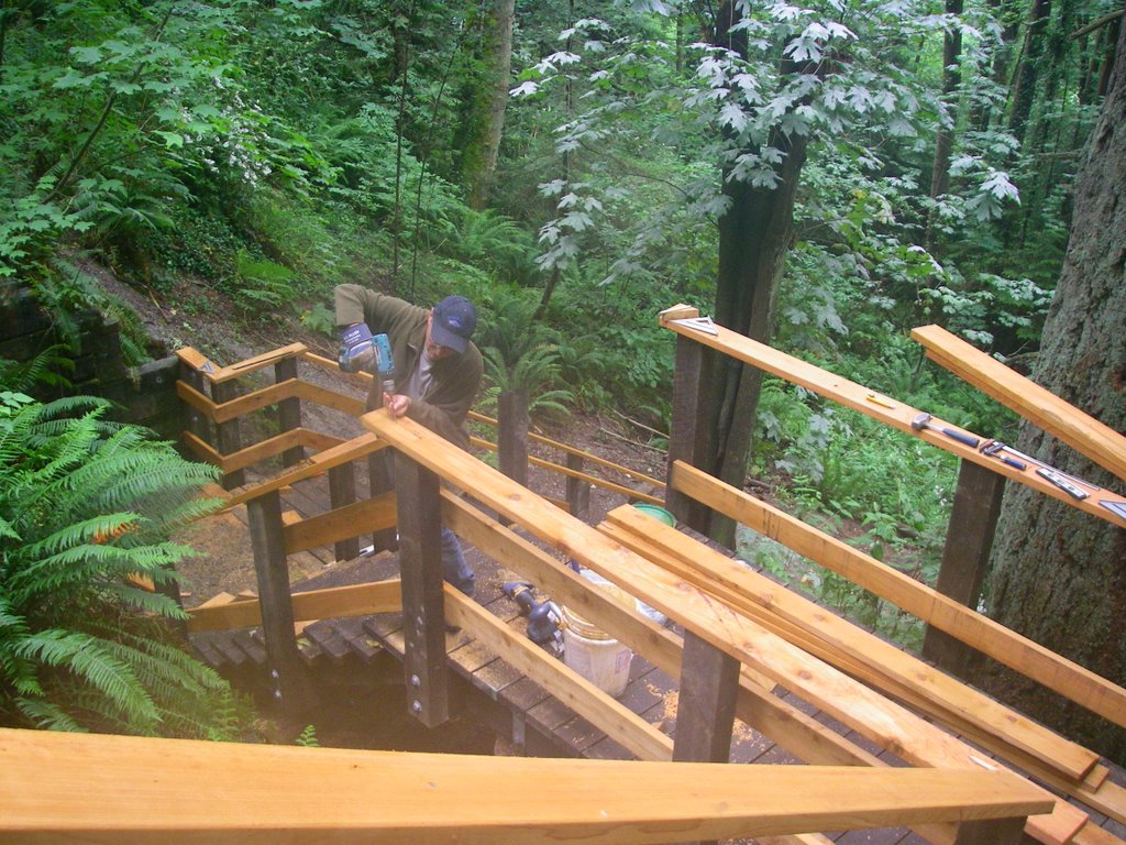 Mahon Park Stair Construction, Spring 2007, Brinkman & Associates Ltd Urban Restoration