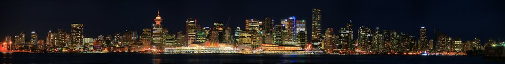 VanDowntown Skyline ☺ 溫哥華夜景 ☺ แวนคูเว่อร์พานอราม่า