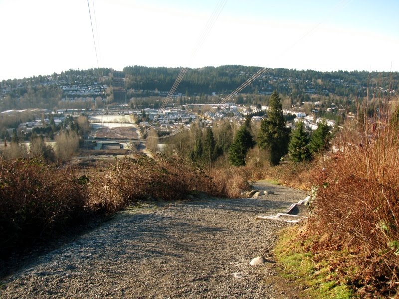 Coquitlam Crunch looking South from the second pass of Landsdown Drive