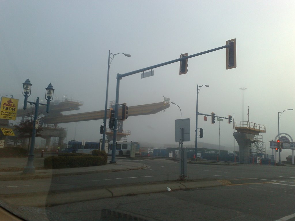 The Constrution of Canada Line in Richmond, Canada