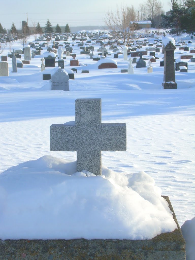 Cimetière Rimouski en hiver