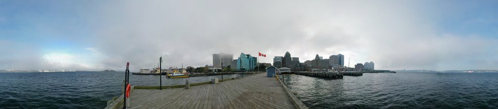 Halifax in the mist (full panorama)