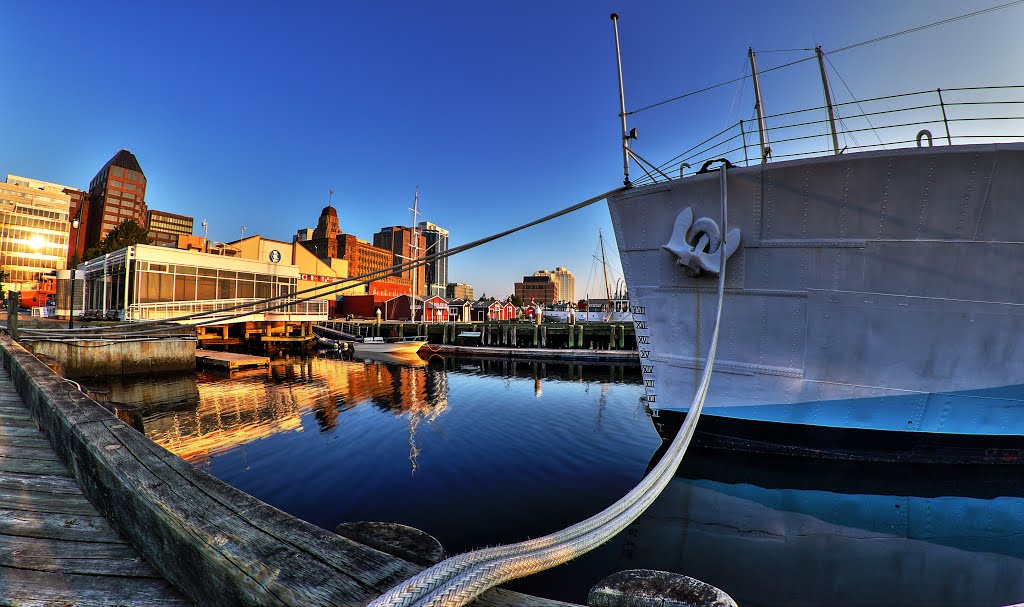 Halifax harbor early in the morning