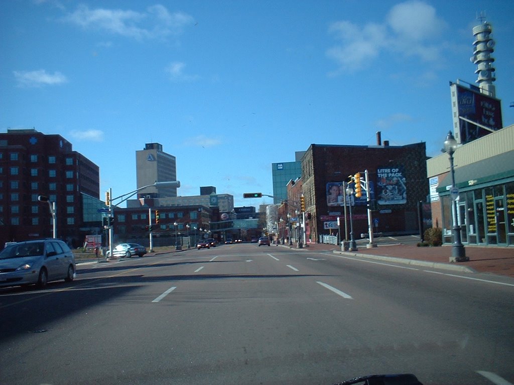 main street approaching city hall
