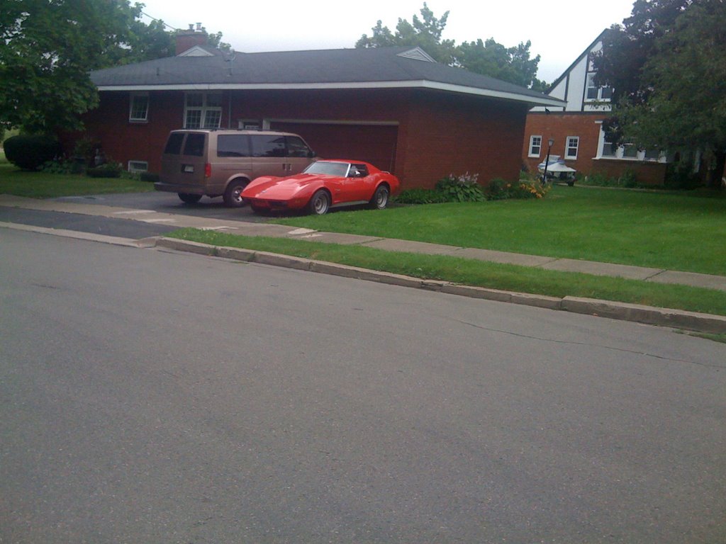 Corvette in the same place for many years, Givan Dr, Moncton NB, Canada