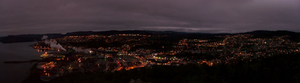 Cornerbrook at Night from Captain Cooks Lookout
