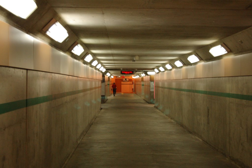 Tunnel linking the two entrances of the GO Station in Burlington