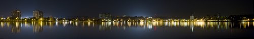 Panoramic Photo of Barries Waterfront at Night