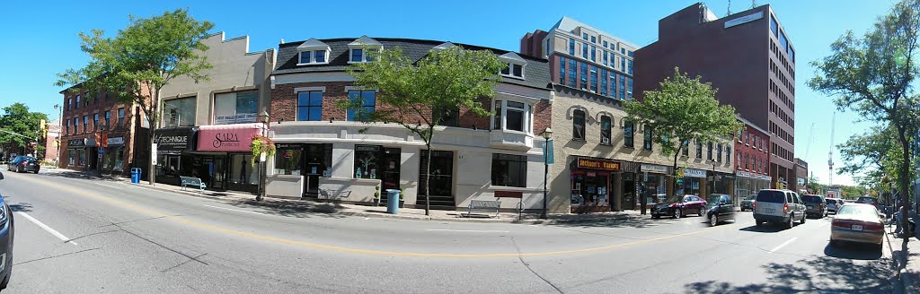 Façades along Queen Street (Brampton, ON)