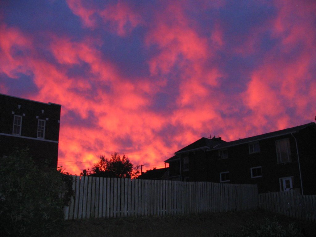 Red Western Night Sky