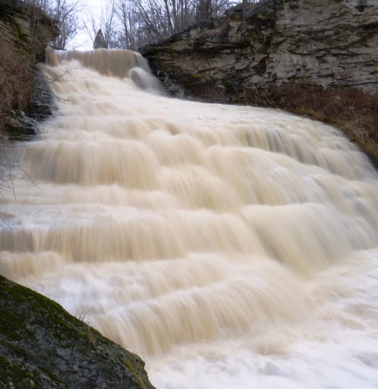Beamer Falls (at High Flow) in Grimsby in the Region of Niagara