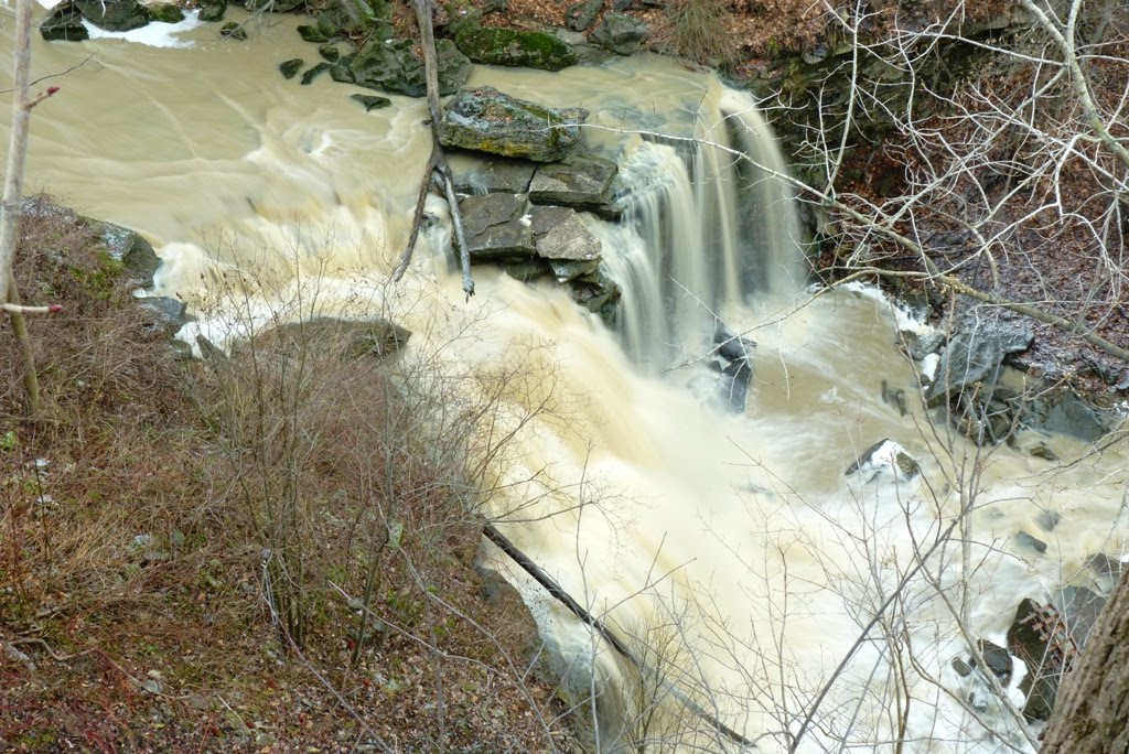Lower Beamer Falls (at High Flow) in Grimsby in the Region of Niagara