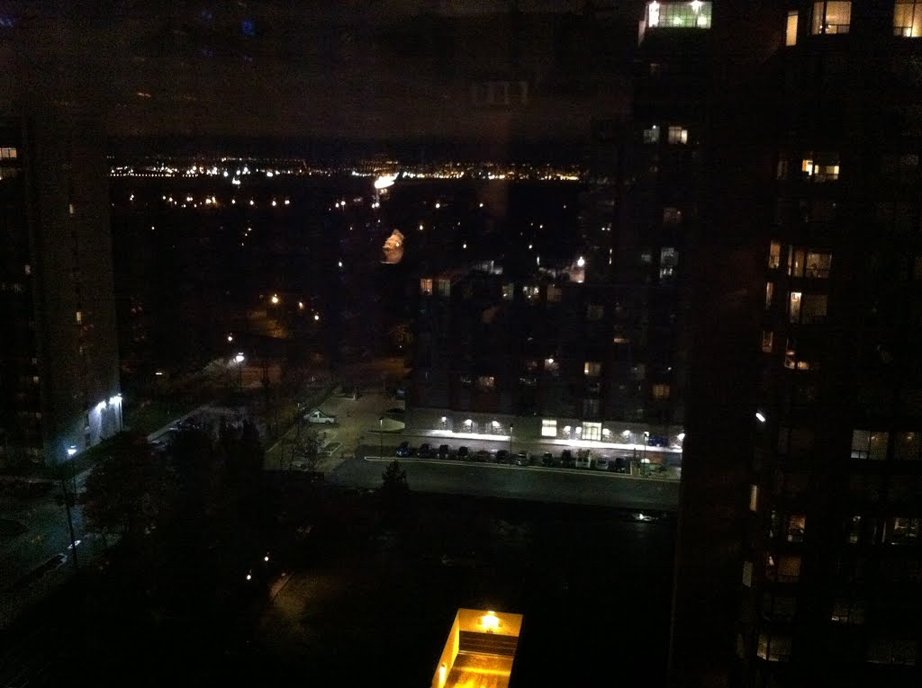 From the 17th floor facing Hamilton harbour.
