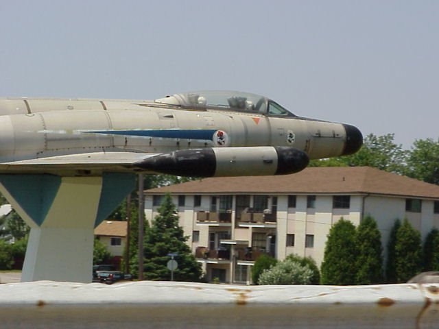 Low flying military jet  ,   Avro CF-100 Canuck  Mk.V