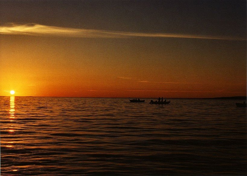 Fishing on Lake Nipissing, near North Bay