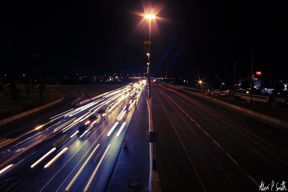 Highway 403 at night