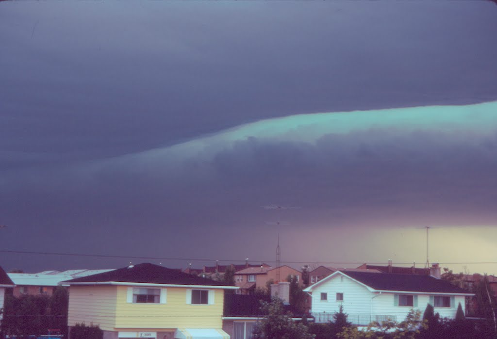 Storm clouds, Oakville, August 7, 1979. Same day as Woodstock tornado.