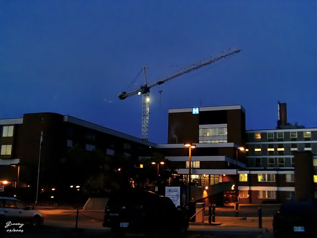 Orillia Soldiers Memorial Hospital at Night