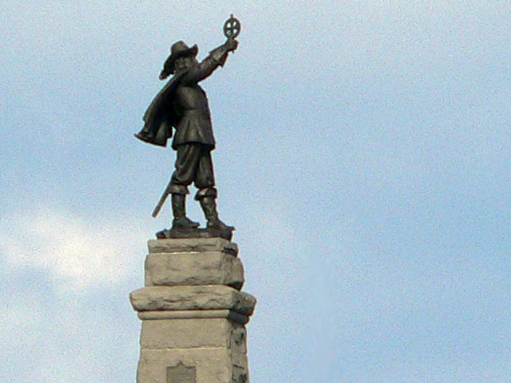 Canada, la statue du découvreur Samuel Champlain à Ottawa