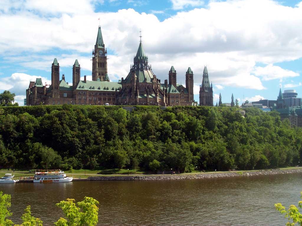 Canadian Parliament view from bridge