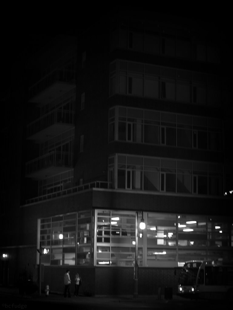 Bond and Centre at night.