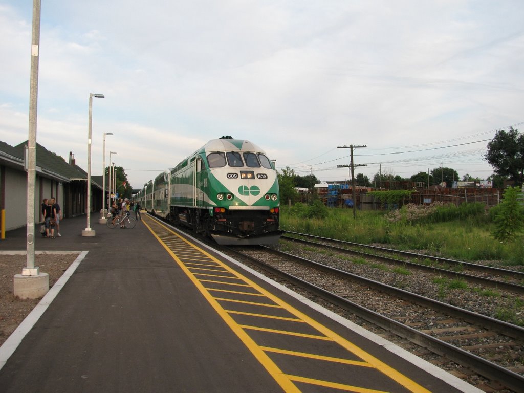 one of the first Go trains to travel to St. Catharines