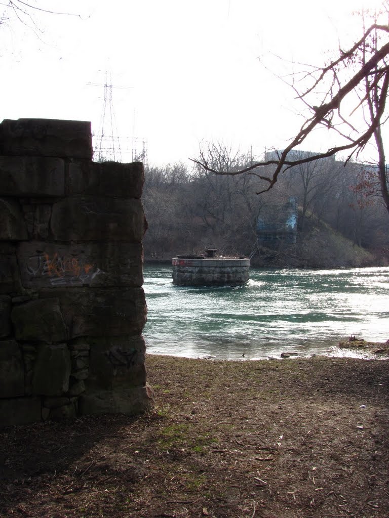 Streetcar swing bridge ruins