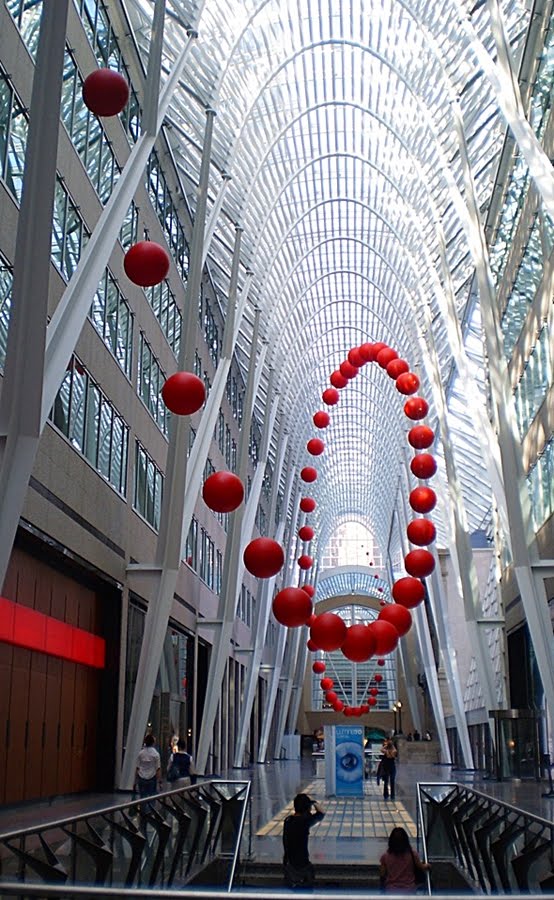 Red Ball and more......Allen Lambert Galleria, Brookfield Place, Bay Street, (BCE) Red Ball project