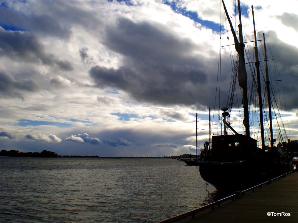 Boat and clouds, Kajama Sailing Ship - at Harboufront