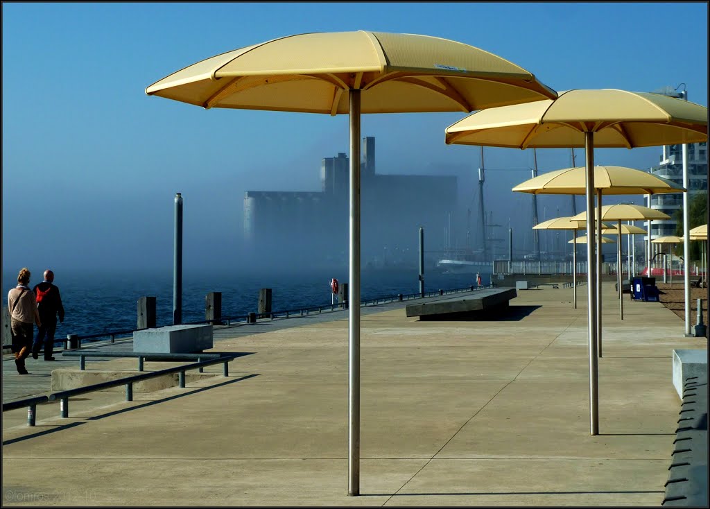 HTO is an urban beach in Toronto, opened in 2007. It is a word play on H20, but the water is out of reach to the beach goers.