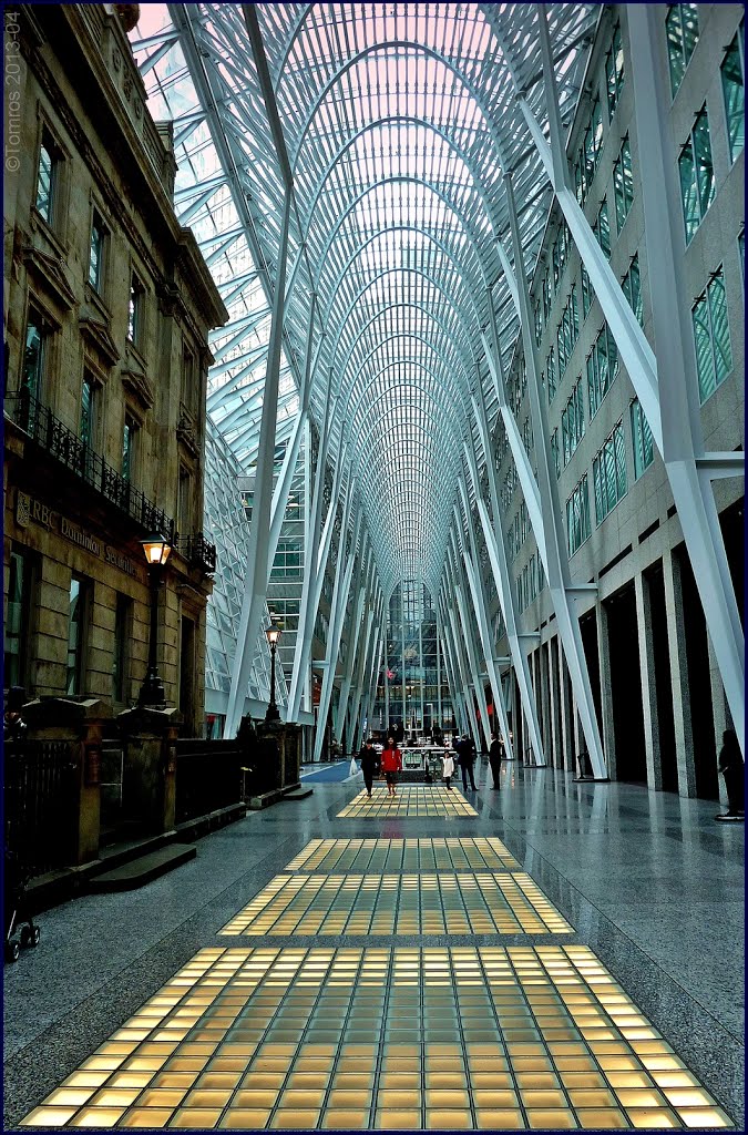 Let There Be Light! "Allen Lambert Galleria"  (1992) on  Bay Street, Toronto (Arch.  Santiago Calatrava)