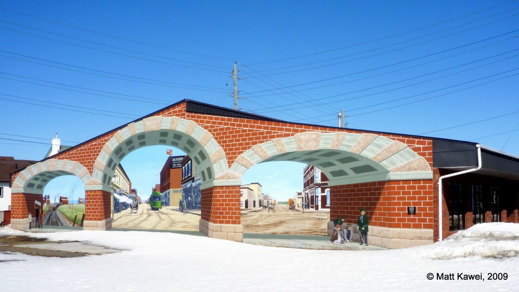 Simpson Street - Circa 1913 painting on a building