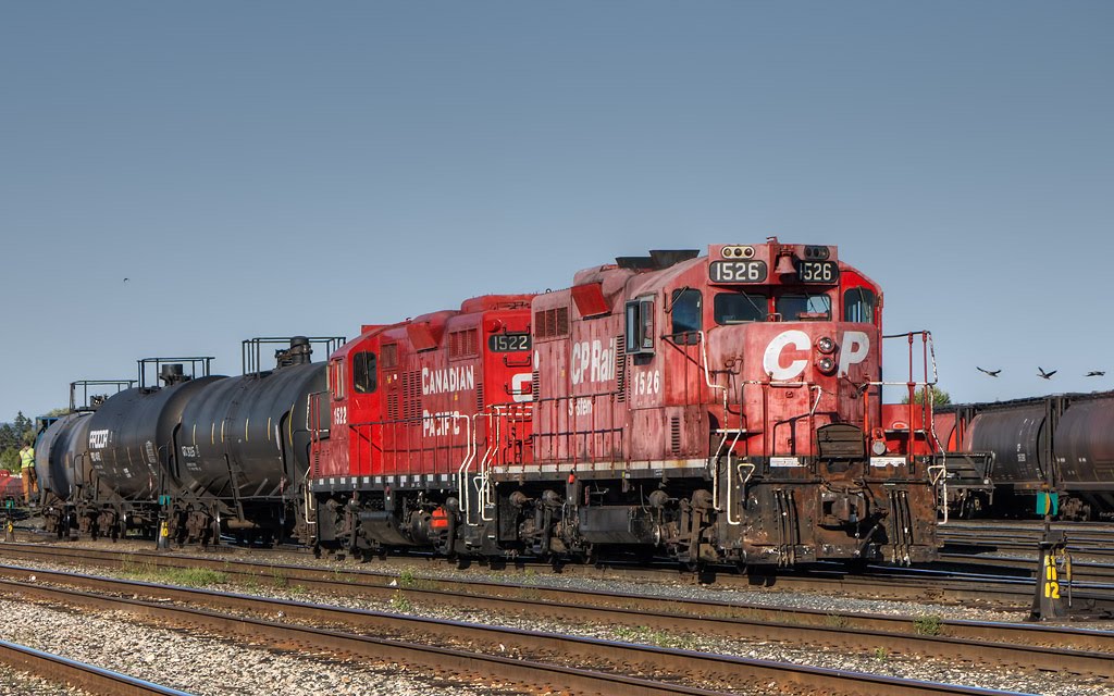 A couple of 50 year old locomotives still doing their thing.