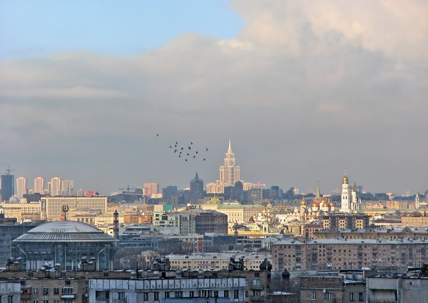 Вид на центральную часть Москвы