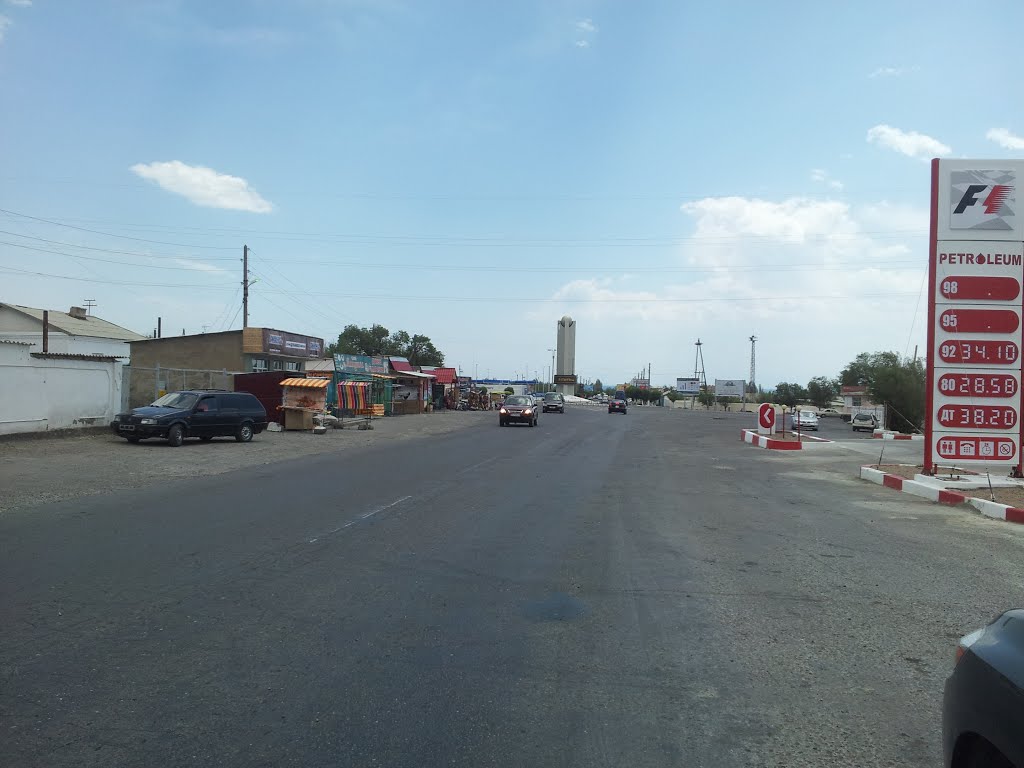 Перед въездом в город Рыбачье