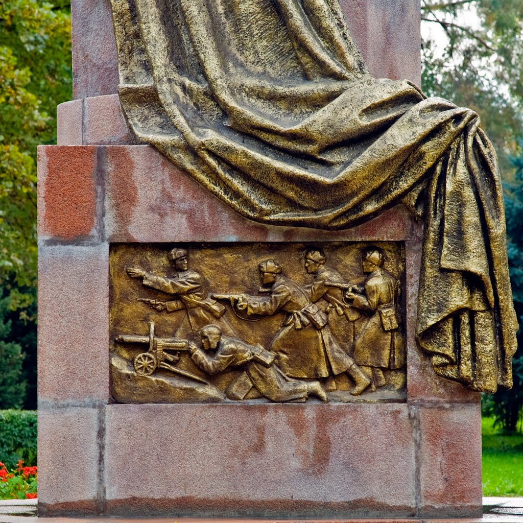 scenes of war in downtown Bishkek