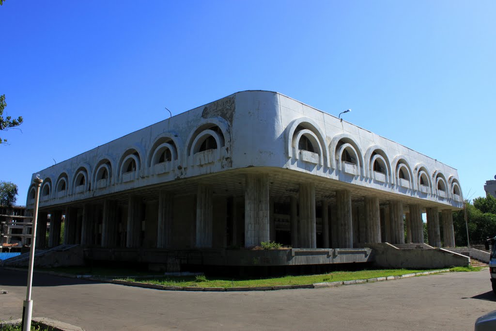 Derelict restaurant. Kyrgyzstan.