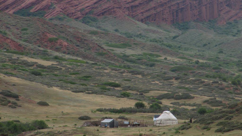 Yurt in the valley south of Kizil Suu