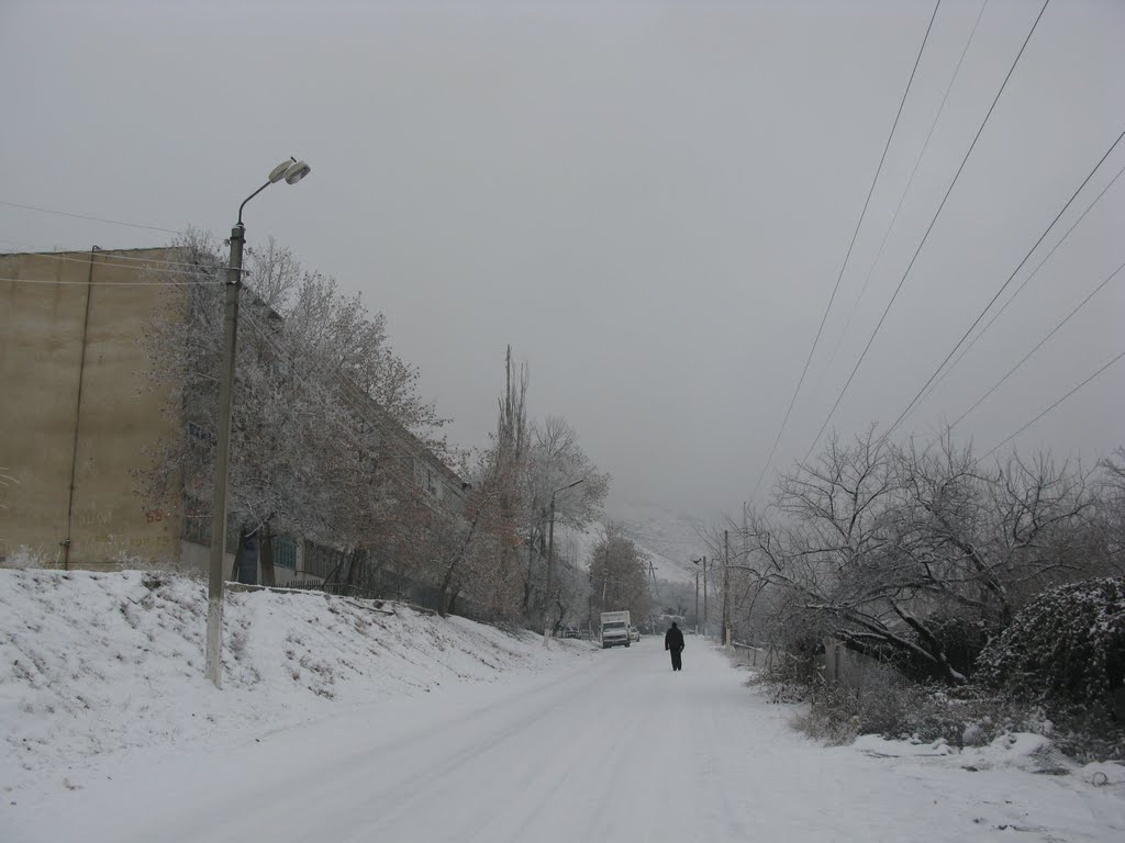 Kadamzhay, winter, Severnaya street