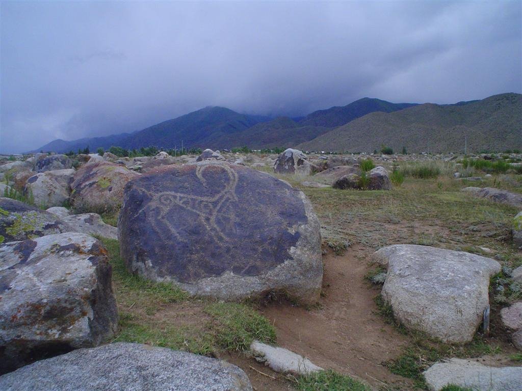 Petroglyphs. Cholpon Ata, Kyrgyzstan.
