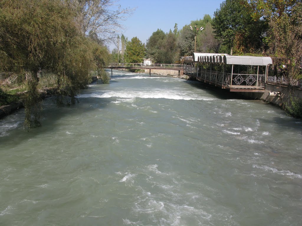Osh, City park, Ak-Bura river
