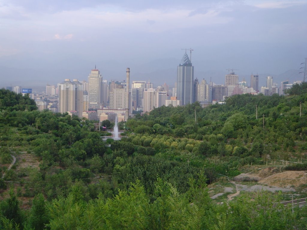 雅山顶峰看市区