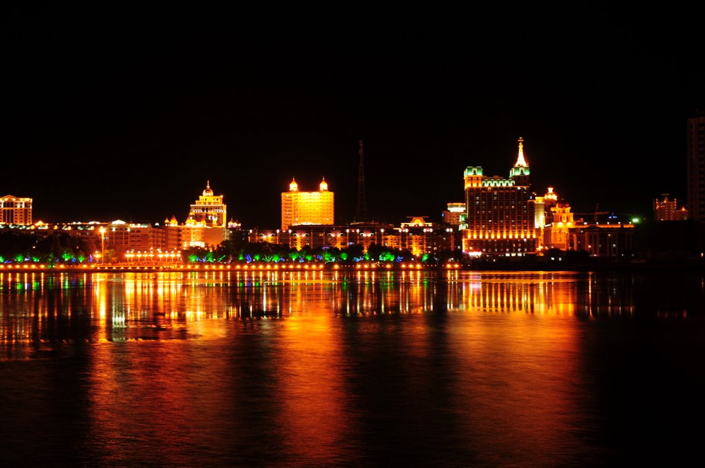 满洲里夜景